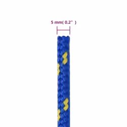 Marine Rope Dock Coil Boat Line Polypropylene Rope Multi Sizes Multi Colours - blue, 5 mm/ 50 m - Additional view 5