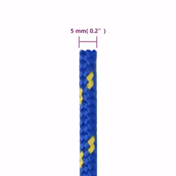 Marine Rope Dock Coil Boat Line Polypropylene Rope Multi Sizes Multi Colours - blue, 5 mm/ 250 m - Additional view 5