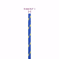 Marine Rope Dock Coil Boat Line Polypropylene Rope Multi Sizes Multi Colours - blue, 6 mm/ 250 m - Additional view 5