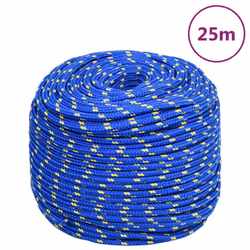 Marine Rope Dock Coil Boat Line Polypropylene Rope Multi Sizes Multi Colours - blue, 8 mm/ 25 m