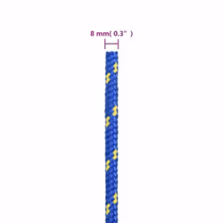 Marine Rope Dock Coil Boat Line Polypropylene Rope Multi Sizes Multi Colours - blue, 8 mm/ 250 m - Additional view 3