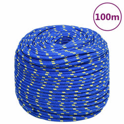 Marine Rope Dock Coil Boat Line Polypropylene Rope Multi Sizes Multi Colours - blue, 10 mm/ 100 m
