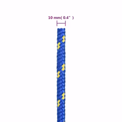 Marine Rope Dock Coil Boat Line Polypropylene Rope Multi Sizes Multi Colours - blue, 10 mm/ 100 m - Additional view 5