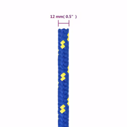 Marine Rope Dock Coil Boat Line Polypropylene Rope Multi Sizes Multi Colours - blue, 12 mm/ 100 m
