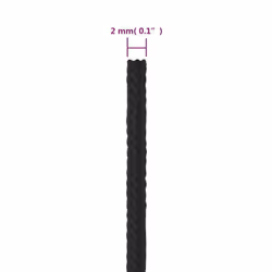 Marine Rope Dock Coil Boat Line Polypropylene Rope Multi Sizes Multi Colours - black, 2 mm/ 100 m - Additional view 3