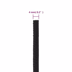 Marine Rope Dock Coil Boat Line Polypropylene Rope Multi Sizes Multi Colours - black, 4 mm/ 25 m - Additional view 5