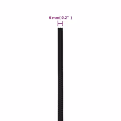 Marine Rope Dock Coil Boat Line Polypropylene Rope Multi Sizes Multi Colours - black, 6 mm/ 250 m