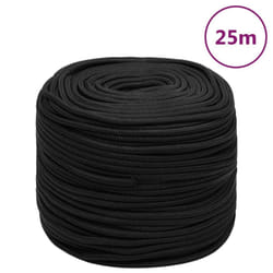 Marine Rope Dock Coil Boat Line Polypropylene Rope Multi Sizes Multi Colours - black, 8 mm/ 25 m