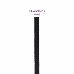 Marine Rope Dock Coil Boat Line Polypropylene Rope Multi Sizes Multi Colours - black, 10 mm/ 50 m - Additional view 3
