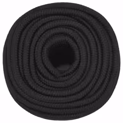 Marine Rope Dock Coil Boat Line Polypropylene Rope Multi Sizes Multi Colours - black, 12 mm/ 250 m
