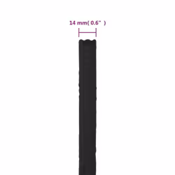 Marine Rope Dock Coil Boat Line Polypropylene Rope Multi Sizes Multi Colours - black, 14 mm/ 250 m