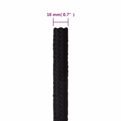 Marine Rope Dock Coil Boat Line Polypropylene Rope Multi Sizes Multi Colours - black, 18 mm/ 50 m - Additional view 3