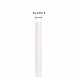 Marine Rope Dock Coil Boat Line Polypropylene Rope Multi Sizes Multi Colours - white, 4 mm/ 250 m - Additional view 5