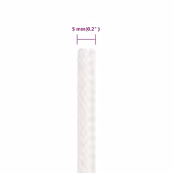 Marine Rope Dock Coil Boat Line Polypropylene Rope Multi Sizes Multi Colours - white, 5 mm/ 50 m - Additional view 5