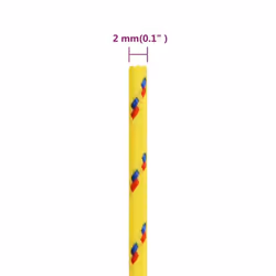 Marine Rope Dock Coil Boat Line Polypropylene Rope Multi Sizes Multi Colours - yellow, 2 mm/ 100 m - Additional view 5