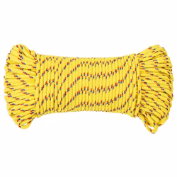 Marine Rope Dock Coil Boat Line Polypropylene Rope Multi Sizes Multi Colours - yellow, 3 mm/ 50 m - Additional view 2