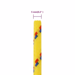 Marine Rope Dock Coil Boat Line Polypropylene Rope Multi Sizes Multi Colours - yellow, 5 mm/ 25 m - Additional view 3