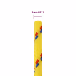 Marine Rope Dock Coil Boat Line Polypropylene Rope Multi Sizes Multi Colours - yellow, 5 mm/ 500 m - Additional view 3