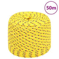 Marine Rope Dock Coil Boat Line Polypropylene Rope Multi Sizes Multi Colours - yellow, 6 mm/ 50 m