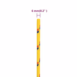 Marine Rope Dock Coil Boat Line Polypropylene Rope Multi Sizes Multi Colours - yellow, 6 mm/ 50 m - Additional view 3