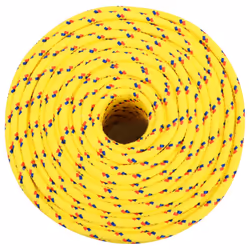 Marine Rope Dock Coil Boat Line Polypropylene Rope Multi Sizes Multi Colours - yellow, 6 mm/ 100 m