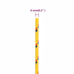 Marine Rope Dock Coil Boat Line Polypropylene Rope Multi Sizes Multi Colours - yellow, 6 mm/ 250 m - Additional view 5