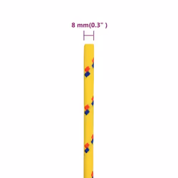 Marine Rope Dock Coil Boat Line Polypropylene Rope Multi Sizes Multi Colours - yellow, 8 mm/ 25 m - Additional view 5