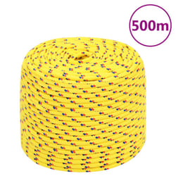 Marine Rope Dock Coil Boat Line Polypropylene Rope Multi Sizes Multi Colours - yellow, 10 mm/ 500 m