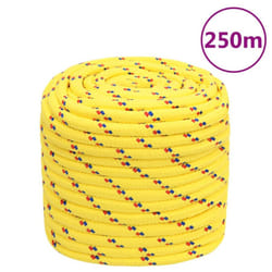 Marine Rope Dock Coil Boat Line Polypropylene Rope Multi Sizes Multi Colours - yellow, 16 mm/ 250 m