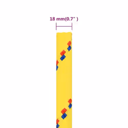 Marine Rope Dock Coil Boat Line Polypropylene Rope Multi Sizes Multi Colours - yellow, 18 mm/ 50 m - Additional view 3
