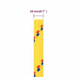 Marine Rope Dock Coil Boat Line Polypropylene Rope Multi Sizes Multi Colours - yellow, 18 mm/ 100 m