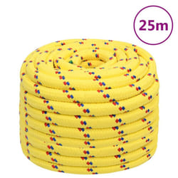 Marine Rope Dock Coil Boat Line Polypropylene Rope Multi Sizes Multi Colours - yellow, 20 mm/ 25 m