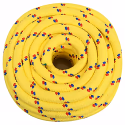 Marine Rope Dock Coil Boat Line Polypropylene Rope Multi Sizes Multi Colours - yellow, 20 mm/ 100 m