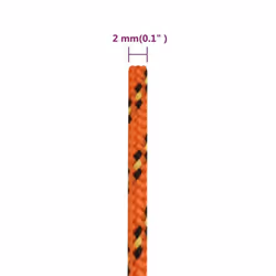 Marine Rope Dock Coil Boat Line Polypropylene Rope Multi Sizes Multi Colours - orange, 2 mm/ 50 m - Additional view 5
