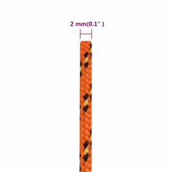Marine Rope Dock Coil Boat Line Polypropylene Rope Multi Sizes Multi Colours - orange, 2 mm/ 100 m - Additional view 3