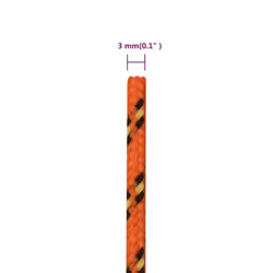 Marine Rope Dock Coil Boat Line Polypropylene Rope Multi Sizes Multi Colours - orange, 3 mm/ 100 m - Additional view 3