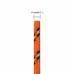 Marine Rope Dock Coil Boat Line Polypropylene Rope Multi Sizes Multi Colours - orange, 4 mm/ 50 m - Additional view 5