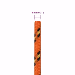 Marine Rope Dock Coil Boat Line Polypropylene Rope Multi Sizes Multi Colours - orange, 4 mm/ 500 m - Additional view 3