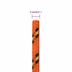 Marine Rope Dock Coil Boat Line Polypropylene Rope Multi Sizes Multi Colours - orange, 5 mm/ 250 m - Additional view 5