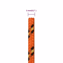 Marine Rope Dock Coil Boat Line Polypropylene Rope Multi Sizes Multi Colours - orange, 5 mm/ 500 m - Additional view 5