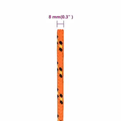 Marine Rope Dock Coil Boat Line Polypropylene Rope Multi Sizes Multi Colours - orange, 8 mm/ 50 m - Additional view 5