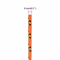 Marine Rope Dock Coil Boat Line Polypropylene Rope Multi Sizes Multi Colours - orange, 8 mm/ 100 m - Additional view 5