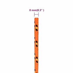 Marine Rope Dock Coil Boat Line Polypropylene Rope Multi Sizes Multi Colours - orange, 8 mm/ 250 m - Additional view 5