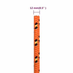 Marine Rope Dock Coil Boat Line Polypropylene Rope Multi Sizes Multi Colours - orange, 12 mm/ 25 m - Additional view 3