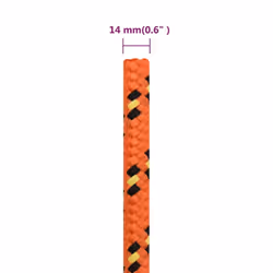 Marine Rope Dock Coil Boat Line Polypropylene Rope Multi Sizes Multi Colours - orange, 14 mm/ 50 m - Additional view 5
