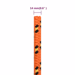 Marine Rope Dock Coil Boat Line Polypropylene Rope Multi Sizes Multi Colours - orange, 14 mm/ 250 m - Additional view 5