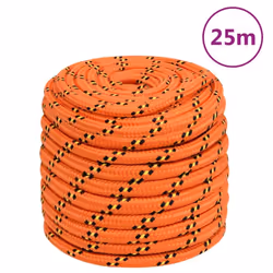 Marine Rope Dock Coil Boat Line Polypropylene Rope Multi Sizes Multi Colours - orange, 16 mm/ 25 m