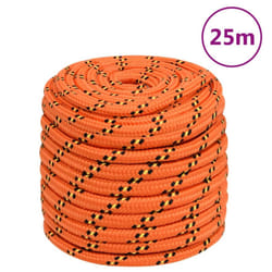 Marine Rope Dock Coil Boat Line Polypropylene Rope Multi Sizes Multi Colours - orange, 16 mm/ 25 m