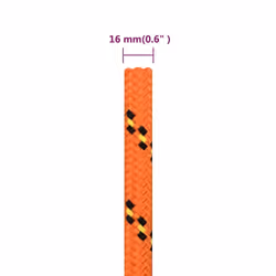 Marine Rope Dock Coil Boat Line Polypropylene Rope Multi Sizes Multi Colours - orange, 16 mm/ 25 m