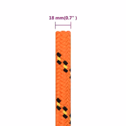 Marine Rope Dock Coil Boat Line Polypropylene Rope Multi Sizes Multi Colours - orange, 18 mm/ 100 m - Additional view 5